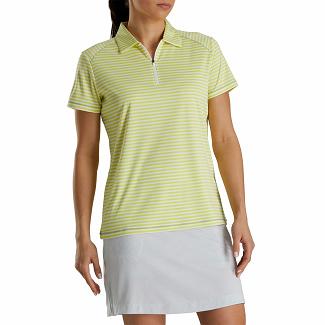 Women's Footjoy Golf Polo Yellow NZ-567162